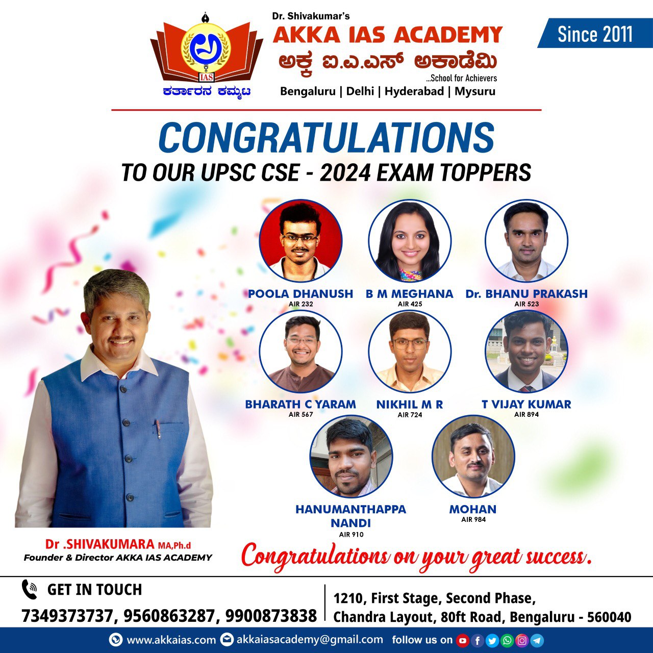 UPSC 2024 ಫಲಿತಾಂಶ ಪ್ರಕಟ 
